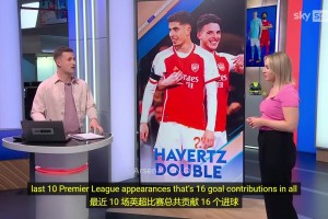 天空體育記者評價哈弗茨：他為阿森納奉獻了一切！